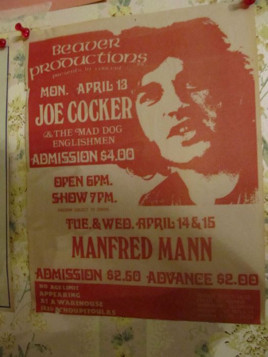 Original April 13, 1970 Paper Broadside Joe Cocker  2 1/2 months after The Warehouse opened Jan 30, 1970.