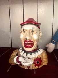 Clown mechanical bank