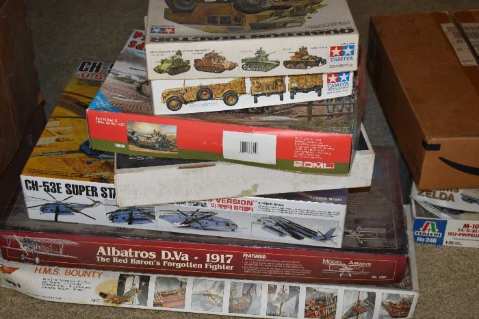 Over 100 model kits many new and unused.  