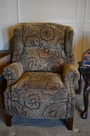 Jacquard recliner wingchair (2 available)