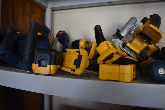 Ryobi assorted tools and chargers