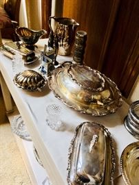 Silver and silver plate pieces