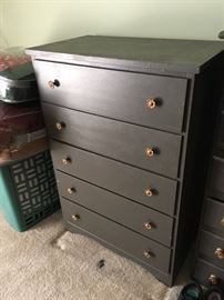 painted wooden dressers, 3 total