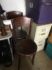 Vintage wooden chairs, 2