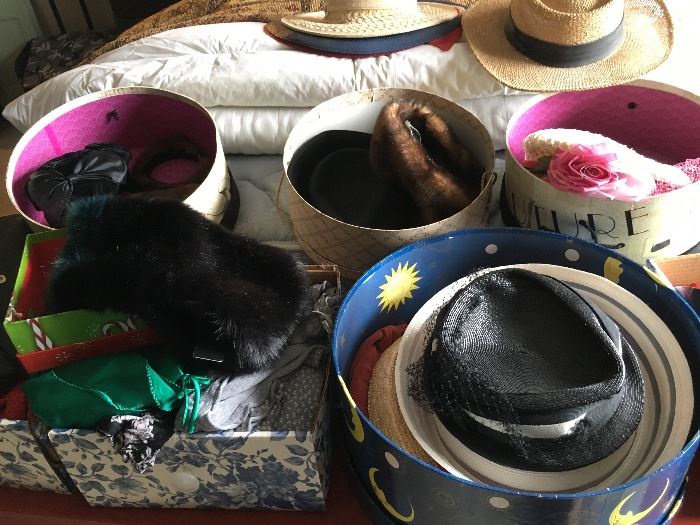 hats and hat boxes