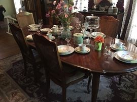 Nice family dining table with seating
for 6