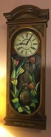 Stained glass clock
