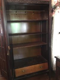 Built in shelving in armoire