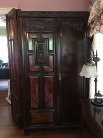Elegant armoire with shelving already built in for you. Great for organizing & storage ...