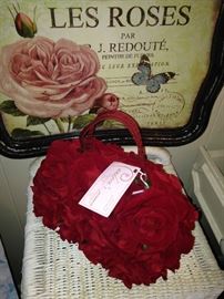 Pandora rose purse; rose tray