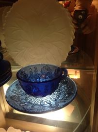 Blue tea cups