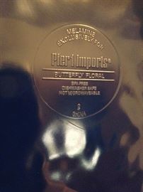 Melamine  "Butterfly Floral" made exclusively for Pier 1 Imports 