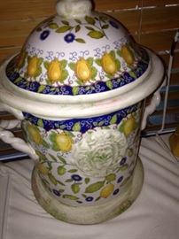 Blue & yellow canister 