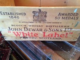Old "White Label" wooden box