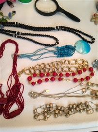 Some of the many necklaces
