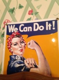 Small yet iconic WW II picture of Rosie the Riveter