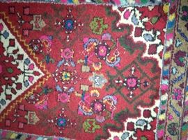 Another brightly colored antique rug - 2 feet 5 inches x 4 feet 3 inches
