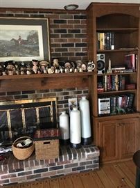 Collection of Toby mugs, books