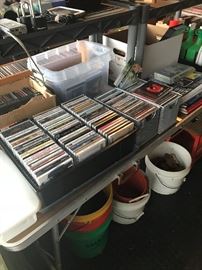 Cds, Dvds, garage stuff
