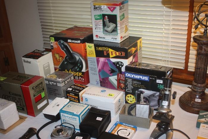Electronics, Cameras, Microscope, Game Sticks