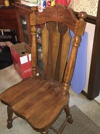 Colonial wooden chairs & dining table