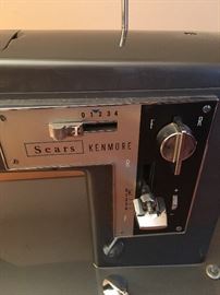 SEARS Kenmore sewing machine and cabinet with foot pedal