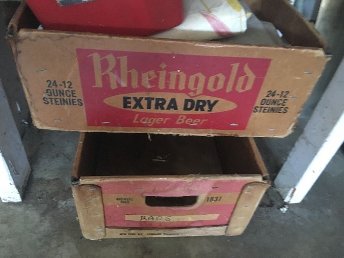 vintage beer boxes