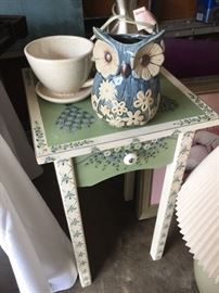 Hand painted accent table