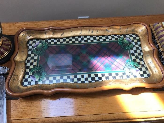 MacKenzie Childs Courtly Check Serving Tray