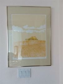 Barn and field print