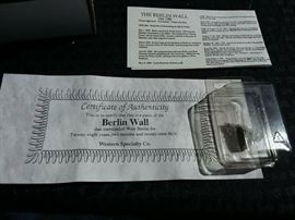 Certified Piece of the Berlin Wall