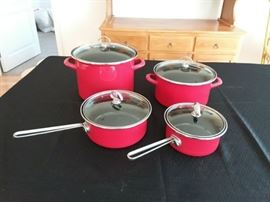 Chantal NonStick Red pots
