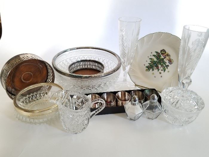 Glass and Silver Serving Set	  http://www.ctonlineauctions.com/detail.asp?id=737113