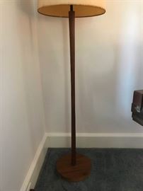 mid century wood floor lamp