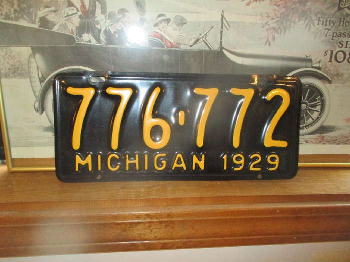 Michigan 1929 license plate