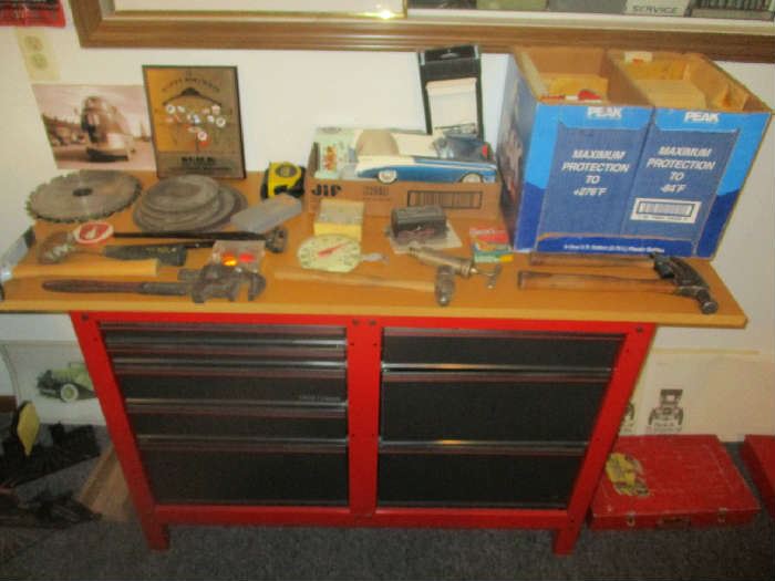 Craftsman workbench and tools