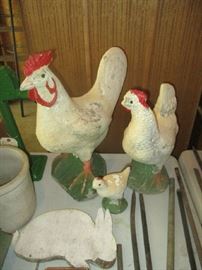 3 piece cement chicken family