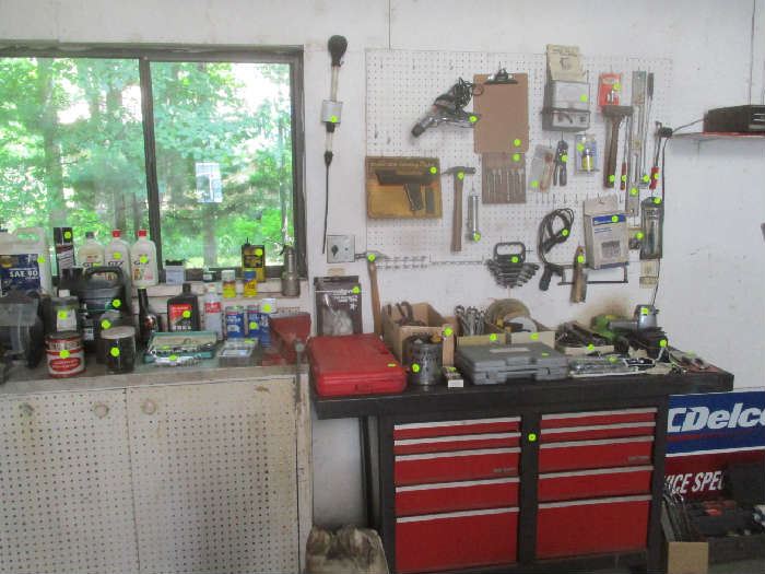 Garage items and Craftsman cabinets