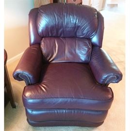 Barcalounger - Maroon Faux Leather, Recliner