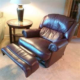 Barcalounger - Maroon Faux Leather, Recliner - So Comfortable! Good Looking Too!