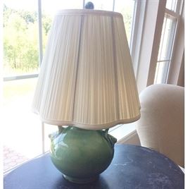 Red Wing Pottery Lion Head Lamp - Rare Find