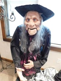 Old witch Halloween prop