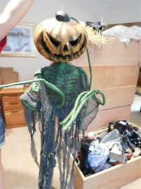 Hanging pumpkin head