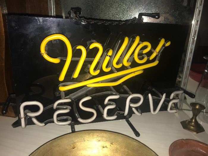 Miller Reserve lighted neon sign