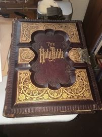 Wow! Leather tooled Holy Bible! Amazing!
