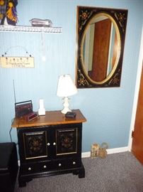 painted mirror and chest