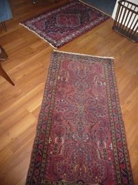 some of the throw rugs = there is a VERY large rug to match also for sale, but it is rolled up =so no picture 