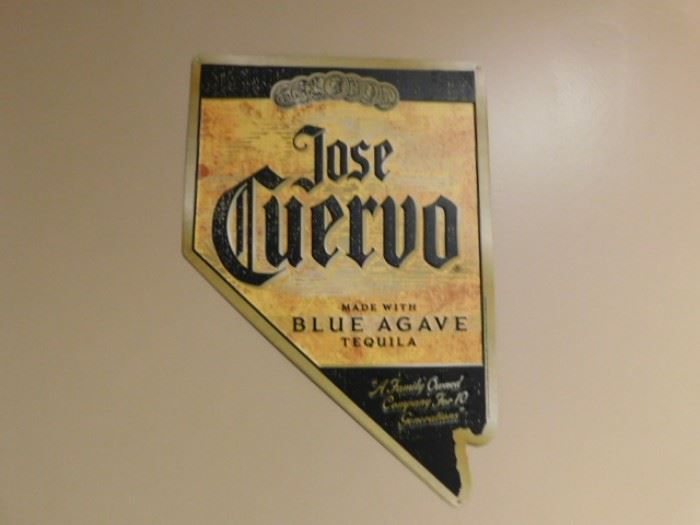 Jose Cuervo tin sign 
