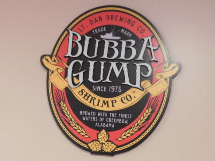 LT. Dan Brewing Co. BUBBA GUMP Shimp Co.  Tin Sign