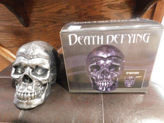 Death Defying Skull Ashtray 
